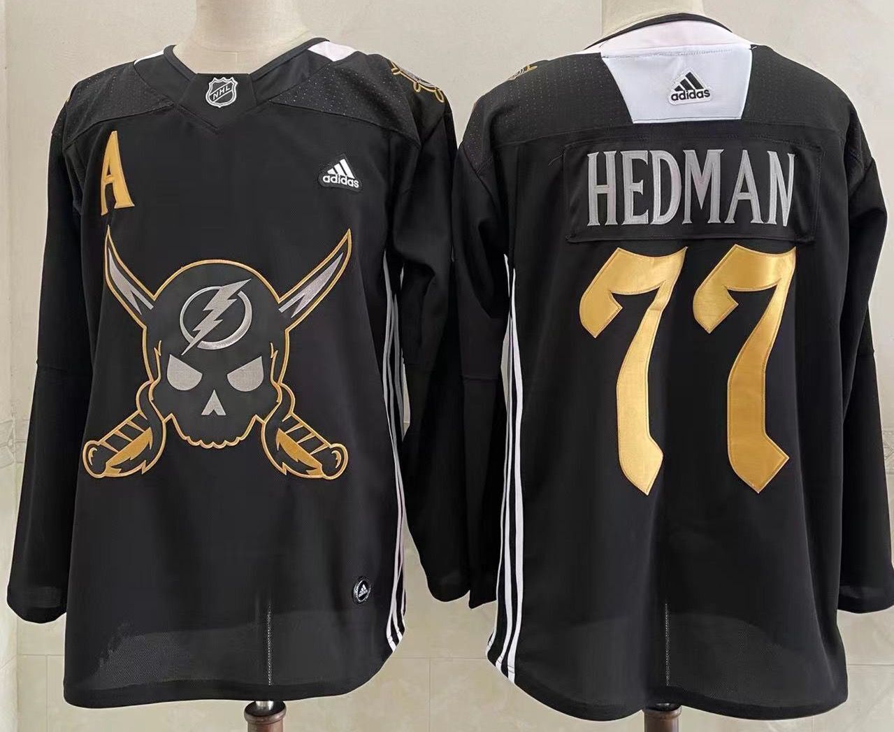 Men Tampa Bay Lightning #77 Hedman Black 2026 Adidias NHL Jersey style 001